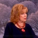 Joy’s blue cardigan and necklace on The View