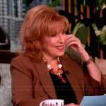 Joy’s brown double breasted blazer on The View