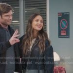 Jo’s colorblock denim jacket on Greys Anatomy