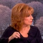 Joy’s black ruffle neckline blouse on The View