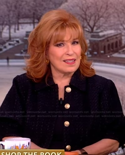Joy's black tweed jacket on The View