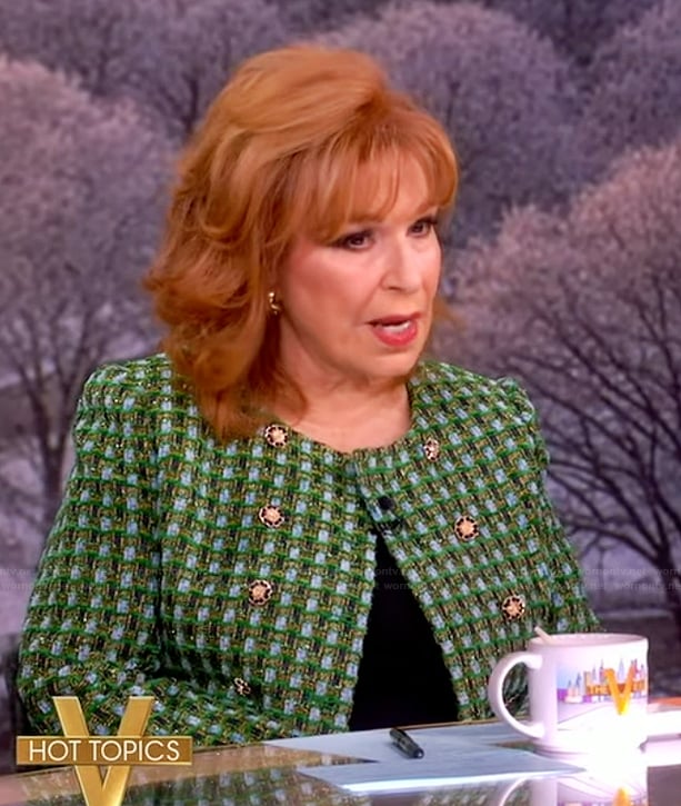 Joy’s green tweed jacket on The View