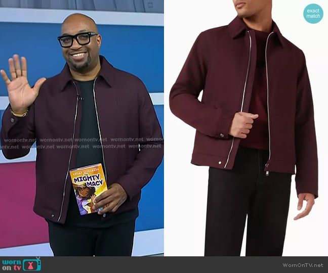 Karl Lagerfeld Zip-front Jacket worn by Kwame Alexander on Today