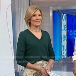 Kate’s green sweater and beige floral pencil skirt on NBC News Daily