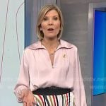 Kate's pink collared blouse and striped pleated skirt on NBC News Daily