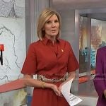 Kate's red short sleeve shirtdress on NBC News Daily