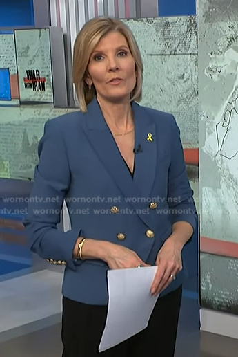 Kate’s blue double breasted blazer on NBC News Daily
