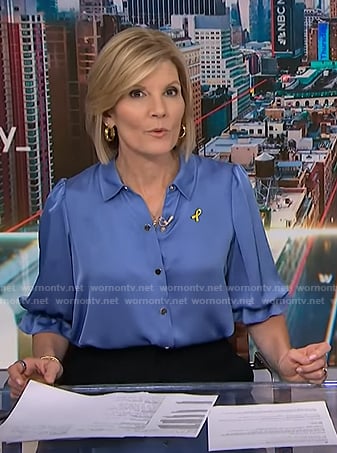 Kate’s blue puff sleeve blouse on NBC News Daily
