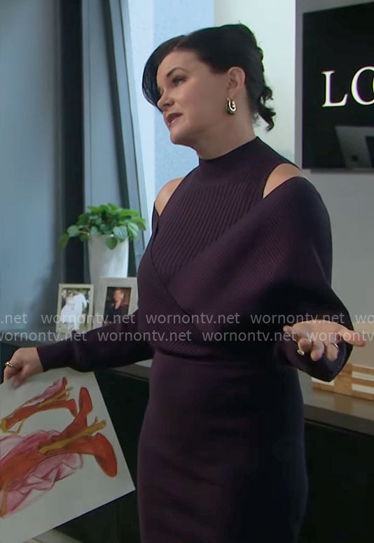 Katie’s knit dress with shoulder cutouts on The Bold and the Beautiful