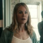 Kay’s white cami top on Scarpetta