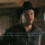 Kaylce’s black western denim shirt on Marshals