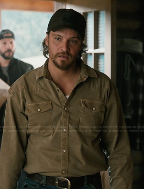 Kayce's brown button down shirt on Marshals