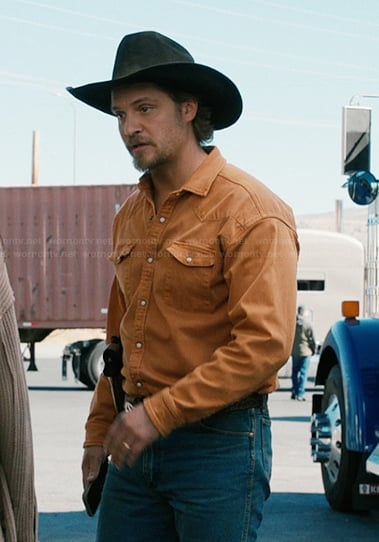 Kayce’s orange denim shirt on Marshals