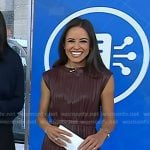 Kaylee’s brown pleated leather top on Today