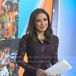 Kaylee’s burgundy belted lace shirtdress on Today