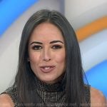 Kaylee's brown plaid mock neck top on Today