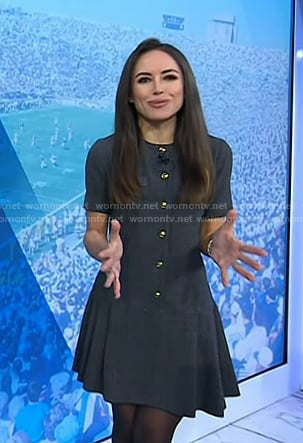 Kaylee's grey pleated mini dress on Today