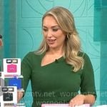 Kelly O’Grady’s green peplum dress on CBS Mornings