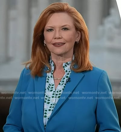 Kelly O’Donnell's light blue floral top on Today