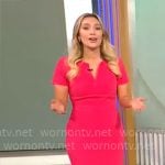 Kelly O'Grady's pink split-neck dress on CBS Mornings
