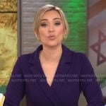 Kelly O’Grady’s purple blazer dress on CBS Mornings