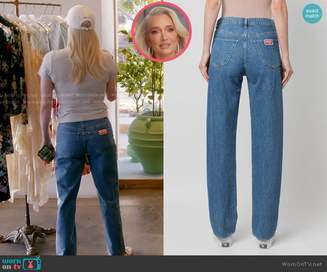 Kenzo High-Rise Straight-Leg Jeans worn by Erika Jayne on The Real Housewives of Beverly Hills
