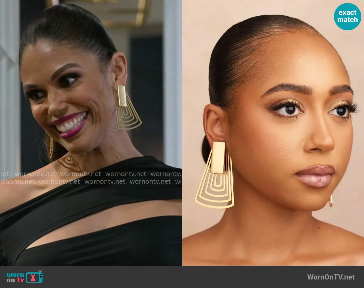 Khoi Large Izan Earrings worn by Dani Dupree (Karla Mosley) on Beyond the Gates