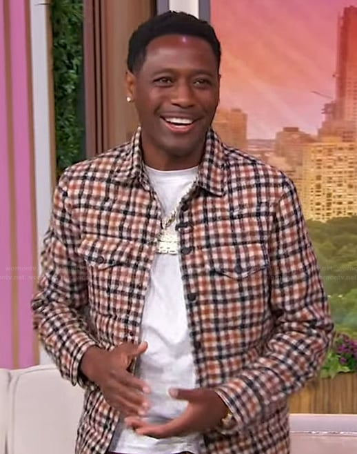 Kountry Wayne's check print jacket on Sherri