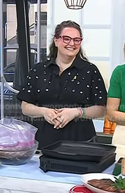 Krissy Downey’s black studded shirtdress on Today