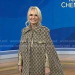 Kristin Chenoweth's beige monogram cape on Today