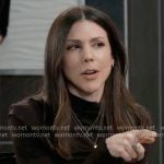 Kristina’s brown long sleeve top on General Hospital