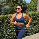 Kyle’s navy sports bra and leggings on The Real Housewives of Beverly Hills