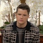 Kyle’s plaid cardigan on The Young and the Restless