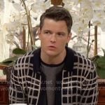 Kyle’s plaid cardigan on The Young and the Restless