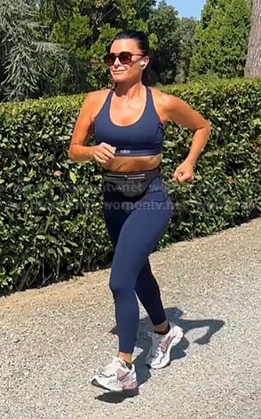 Kyle's navy sports bra and leggings on The Real Housewives of Beverly Hills