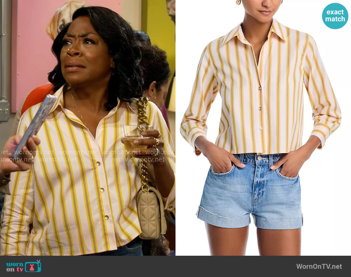 L'Agence Fawn Scarf Shirt worn by Tina Butler (Tichina Arnold) on The Neighborhood
