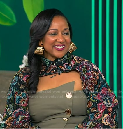 LaKisha Greenwade’s floral bolero on Tamron Hall Show