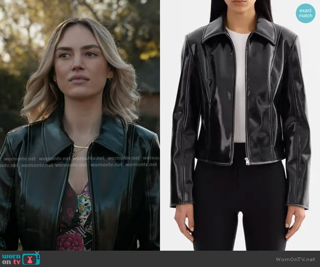 Lamarque Joyce Faux Leather Jacket worn by Tia (Bayley Corman) on 9-1-1