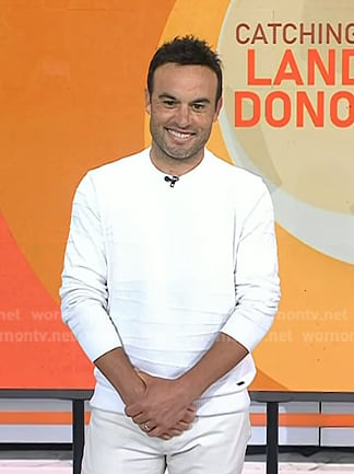 Landon Donovan’s white textured sweater on Today