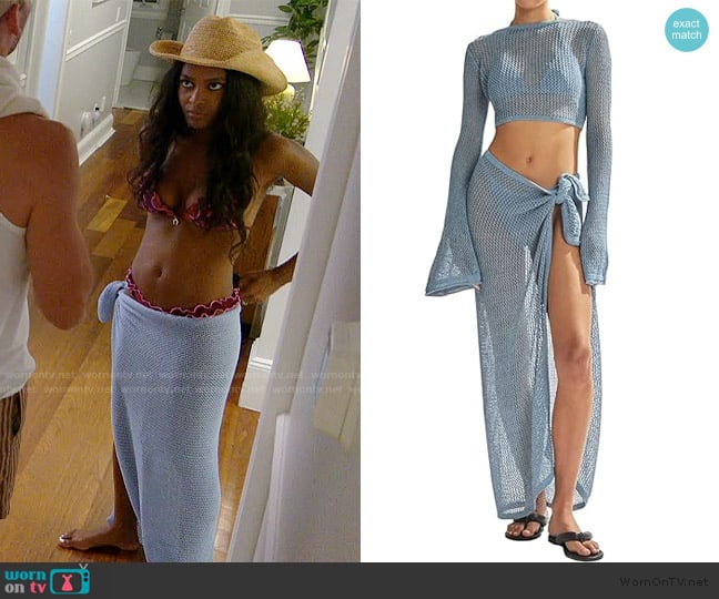 Lannew Crochet Knit Skirt worn by Ciara Miller on Summer House