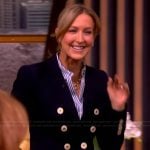 Lara’s navy double breasted blazer on The View
