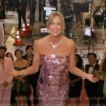 Lara’s lilac sequin strapless gown on Good Morning America