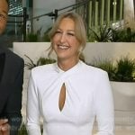 Lara's white keyhole gown on Good Morning America