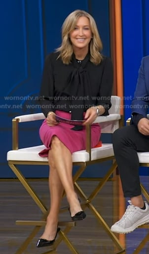 Lara’s black slingback pumps on Good Morning America