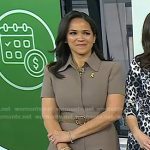 Laura’s brown collared short sleeve dress on Today