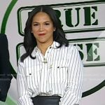 Laura's white striped button down shirt on Today