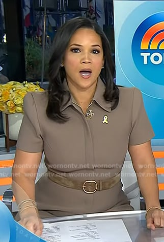 Laura's brown suede belt on Today