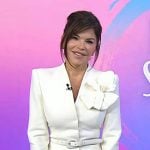 Lauren Sánchez Bezos’s white floral appliqhe jacket on Today