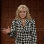 Lauren’s houndstooth jacket on The Young and the Restless