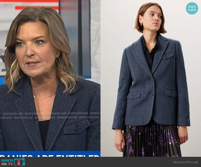 Lauren Ralph Lauren Hezinna Blazer worn by Christine Romans on NBC News Daily
